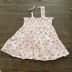 Janie and Jack Flamingo Smocked Dress with Bloomers